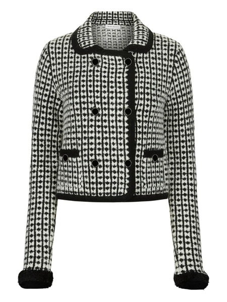 Nina Ricci Tweed-effect Double-breasted Jacket - Black 