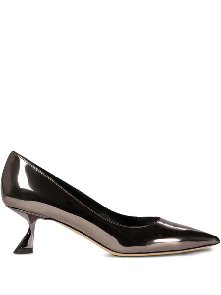  Ninalilou Metallic Leather Pumps - Grey 
