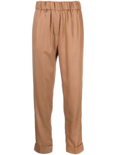  Nine In The Morning Cropped Elasticated-waistband Trousers - Neutrals 