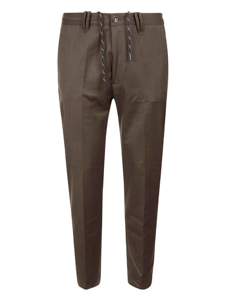  Nine In The Morning Drawstring-waist Flap-pocket Trousers - Brown 