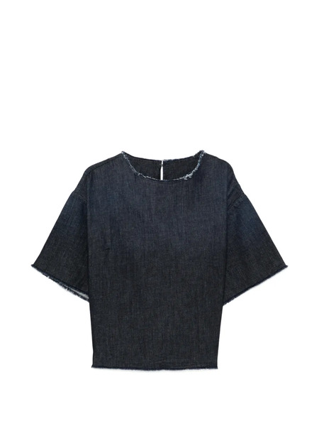  Nine In The Morning Rebe Frayed Top - Blue 