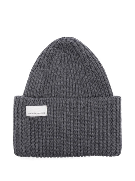  Nine In The Morning Ribbed Wool Beanie - Grey 