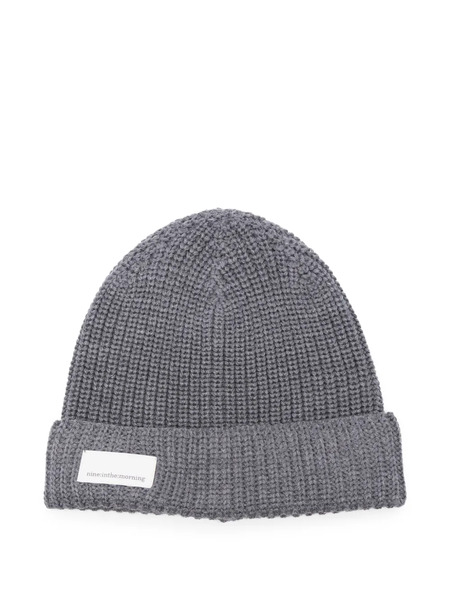  Nine In The Morning Ribbed Wool Beanie - Grey 