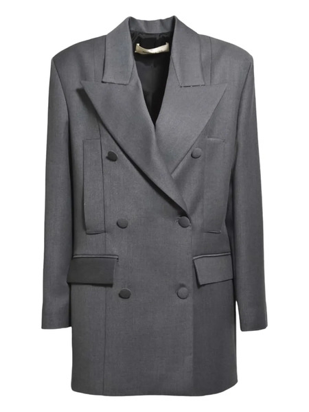  Nineminutes Double-breasted Tailored Coat - Grey 