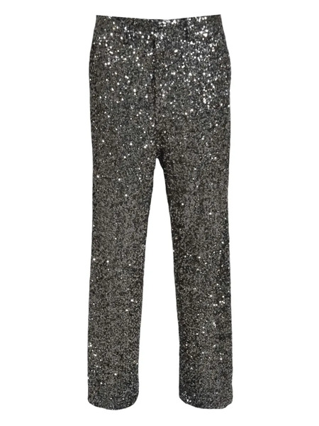  Nineminutes Sequin-embellished Trousers - Silver 
