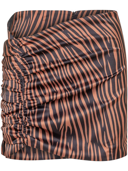  Nineminutes The Curling Mini Skirt - Brown 