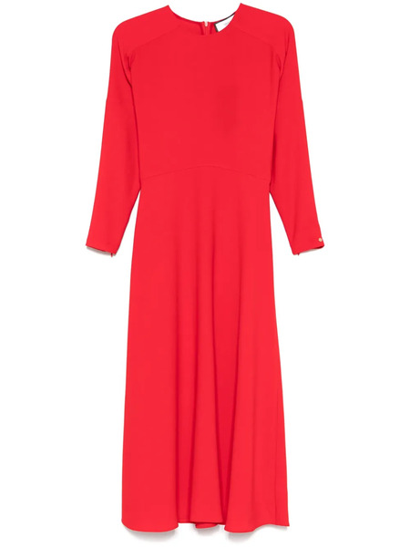  Nissa A-line Crepe Mid Dress - Red 
