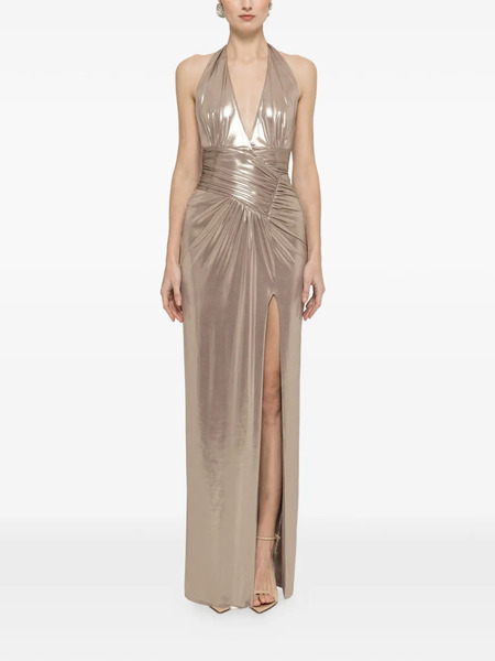  Nissa Backless Split Maxi Dress - Neutrals 