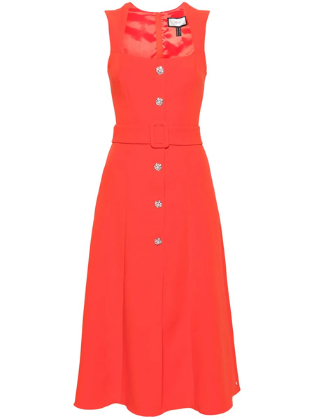  Nissa Belted Midi Dress - Orange 