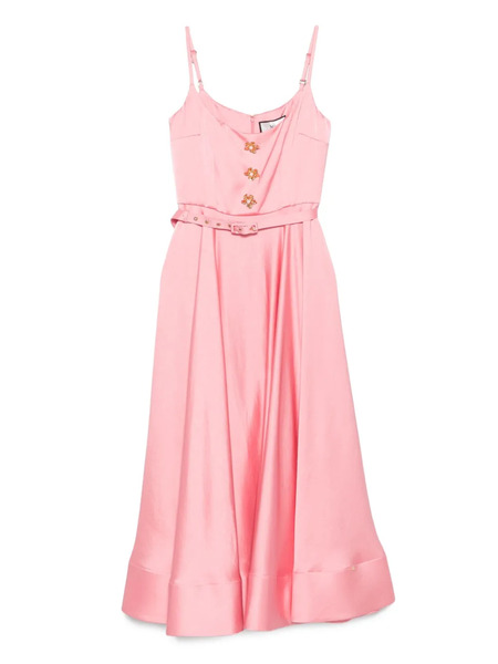  Nissa Belted Midi Dress - Pink 