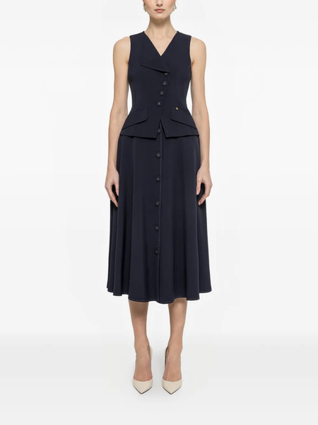  Nissa Button Midi Skirt - Blue 