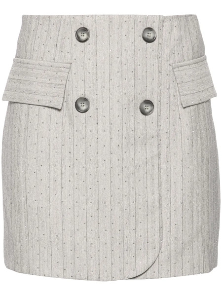  Nissa Crystal-embellished Miniskirt - Grey 