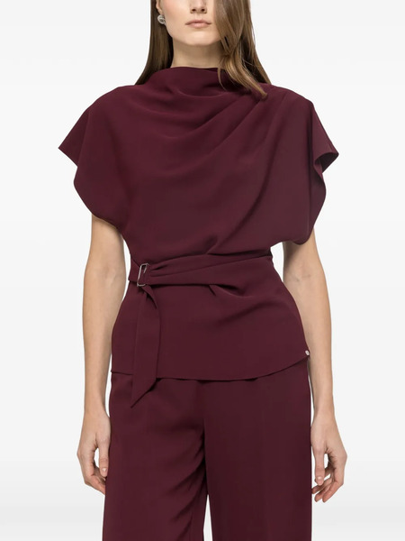  Nissa Draped Top - Red 