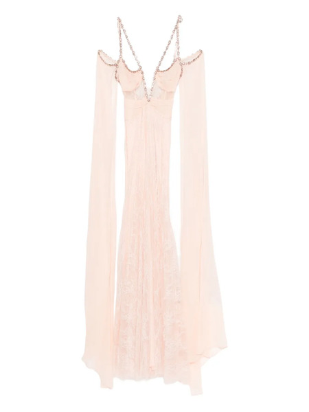  Nissa Embellished Lace Maxi Dress - Pink 