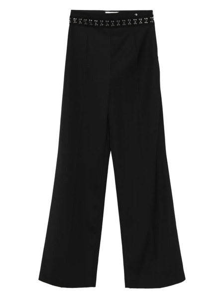  Nissa Embellished-waist Trousers - Black 