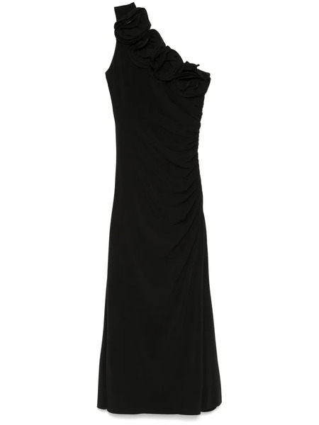  Nissa Floral-appliqué Maxi Dress - Black 