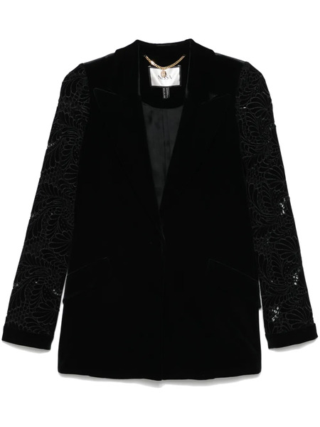  Nissa Floral-embroidered Blazer - Black 