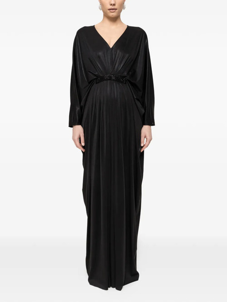  Nissa Gathered Maxi Dress - Black 