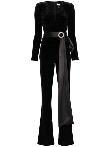  Nissa Glitter-detail Jumpsuit - Black 