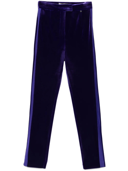  Nissa High-waisted Velvet Trousers - Purple 