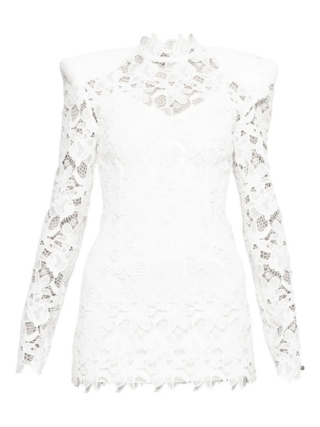  Nissa Lace Long-sleeve Dress - White 