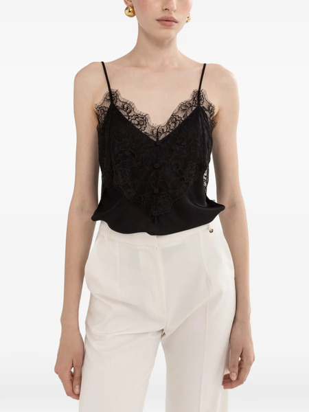  Nissa Lace Panel Blouse - Black 