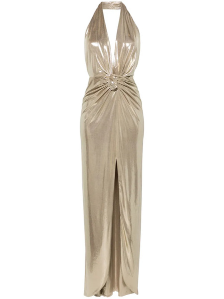 Nissa Lamé Maxi Dress - Gold 