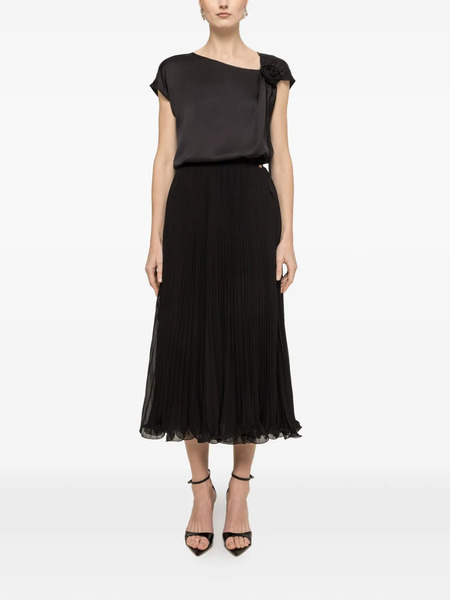  Nissa Pleated Midi Skirt - Black 