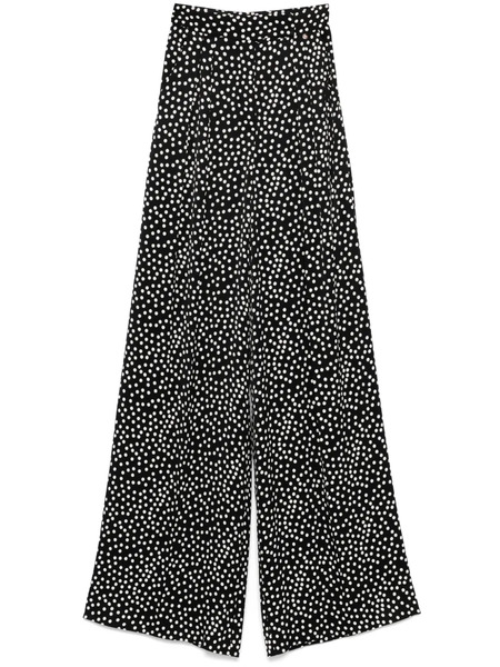  Nissa Polka Dot-print Trousers - Black 
