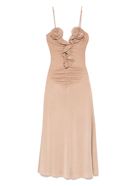  Nissa Rhinestone-embellished Midi Dress - Neutrals 