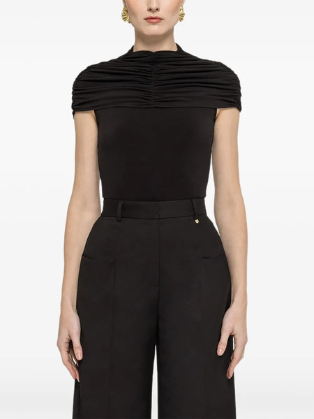 Nissa Ruched Bodysuit - Black 