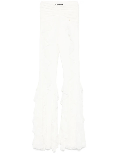  Nissa Ruffled Mesh Trousers - White 