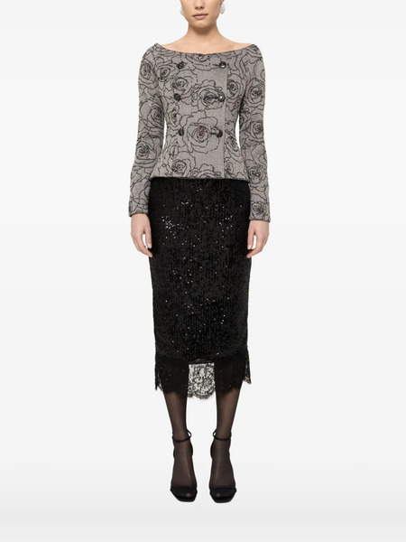  Nissa Sequin-embellished Blazer - Grey 