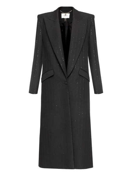  Nissa Sequin-embellished Coat - Black 