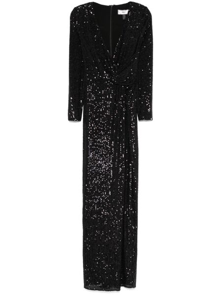  Nissa Sequinned Maxi Dress - Black 