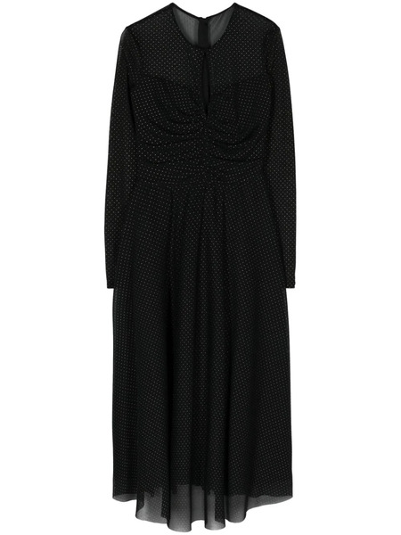  Nissa Studded Flared Midi Dress - Black 