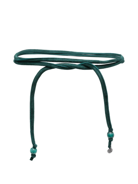  Niu Beaded Suede Belt - Green 