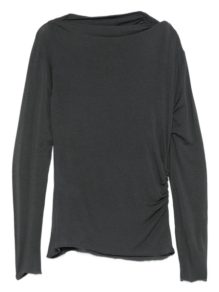  Niu Draped Side-ruching Sweater - Grey 