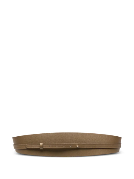  Niu Leather Double-strap Belt - Brown 