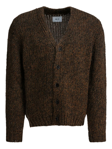  Nn07 Button Wool Cardigan - Brown 