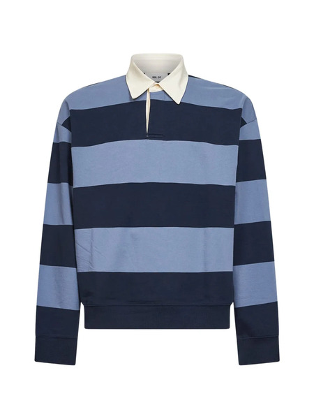  Nn07 David Striped Sweatshirt - Blue 