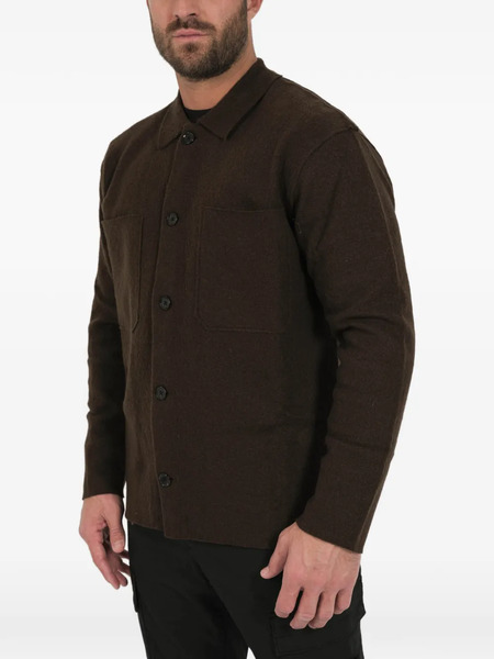  Nn07 Jonas Buttoned Shirt Jacket - Brown 