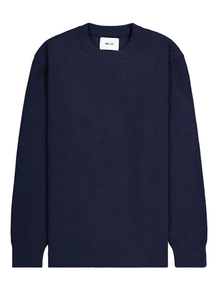  Nn07 Ribbed Crew-neck Sweater - Blue 
