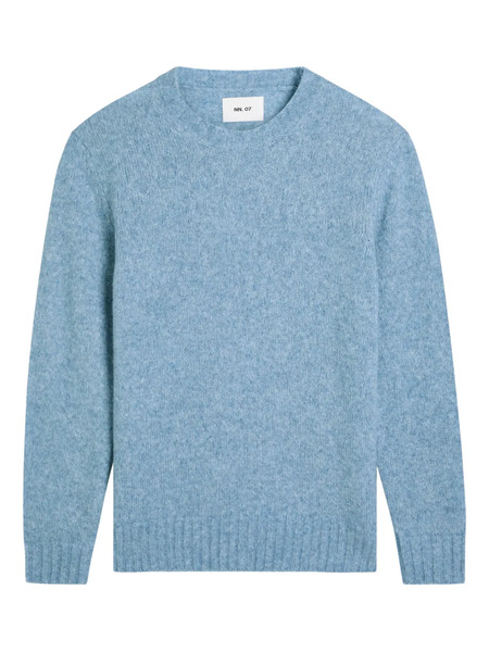  Nn07 Ribbed Knitted Sweater - Blue 