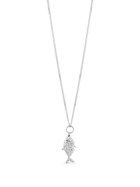 No More Fish-pendant Necklace - Silver 