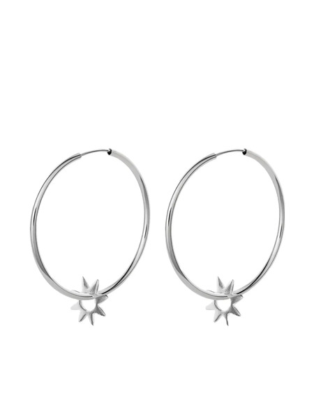  No More Sea Sun Nomad Hoop Earrings - Silver 