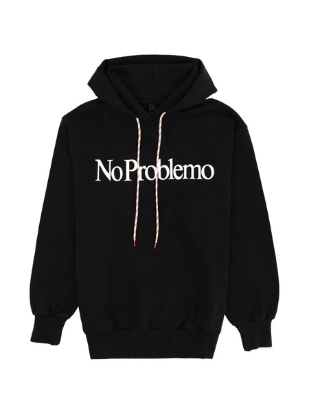  No Problemo Logo Drawstring Hoodie - Black 