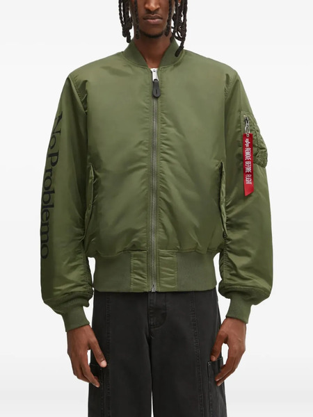  No Problemo Zip-fastening Bomber Jacket - Green 