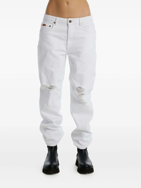  No44 Saint Distressed Jeans - White 