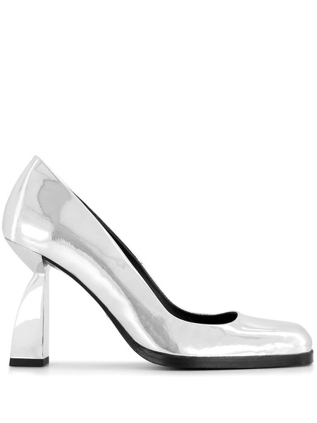  Nodaleto Angel N 90mm Leather Pumps - Silver 